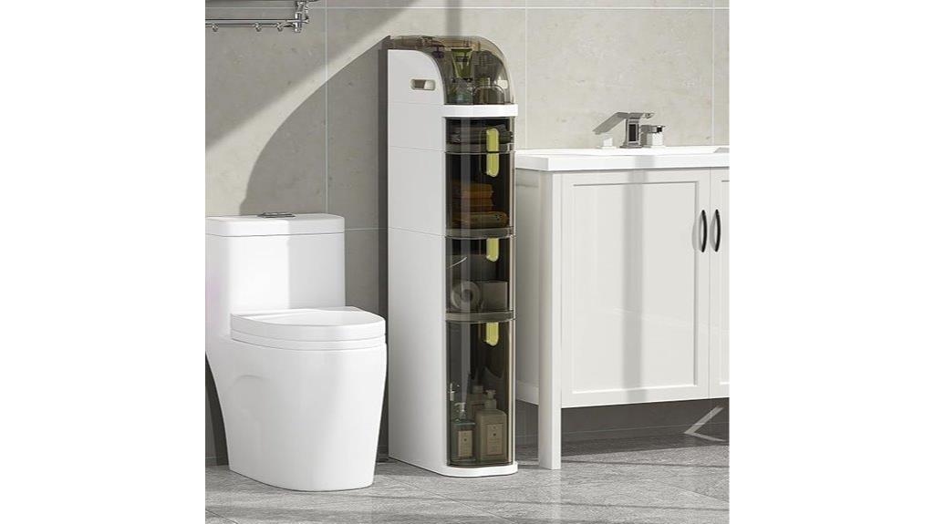 compact bathroom storage cabinet