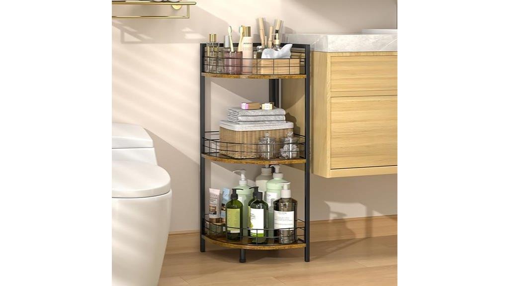 compact bathroom storage shelf