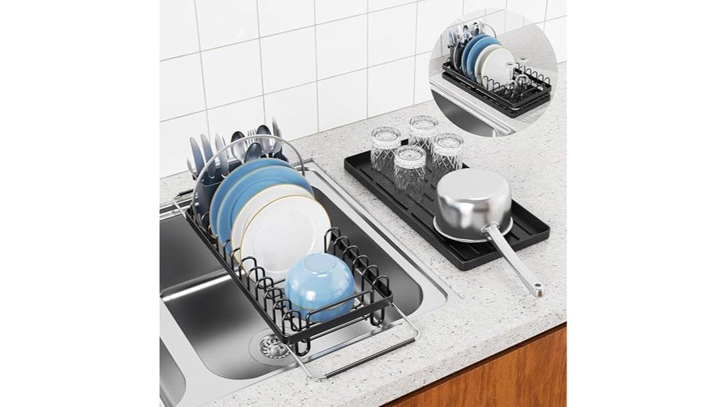 compact sink drying rack