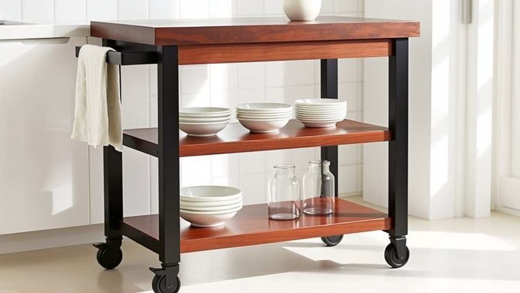 compact stylish kitchen carts