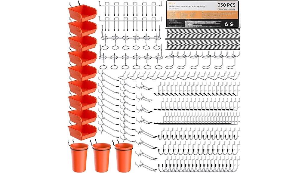 comprehensive pegboard accessory set