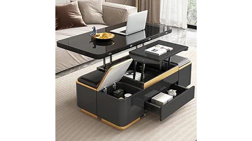 convertible storage coffee table