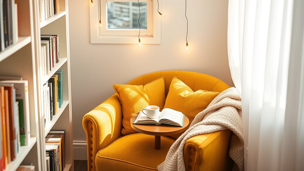 create cozy reading corner