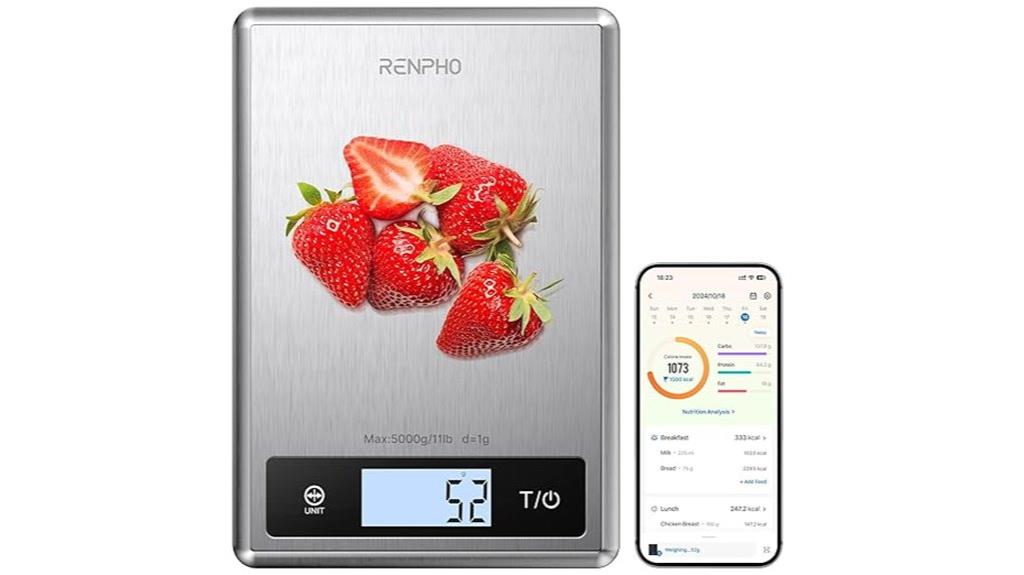 digital food scale with calculator