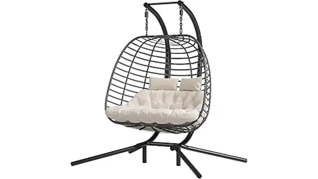 double egg chair stand