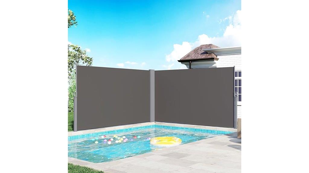 double sided retractable awning