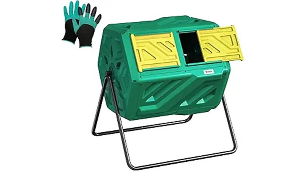 dual chamber outdoor compost bin
