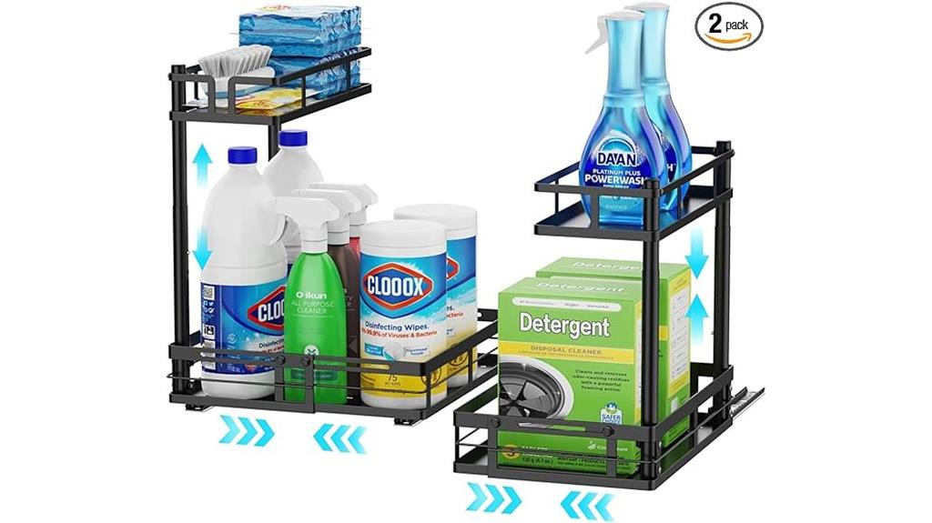 dual kitchen sink organizers