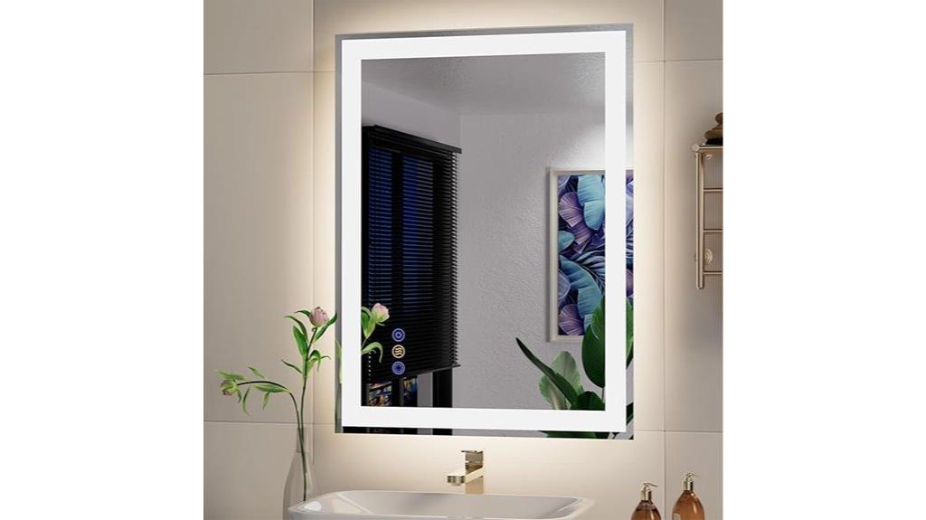 dual light large mirror