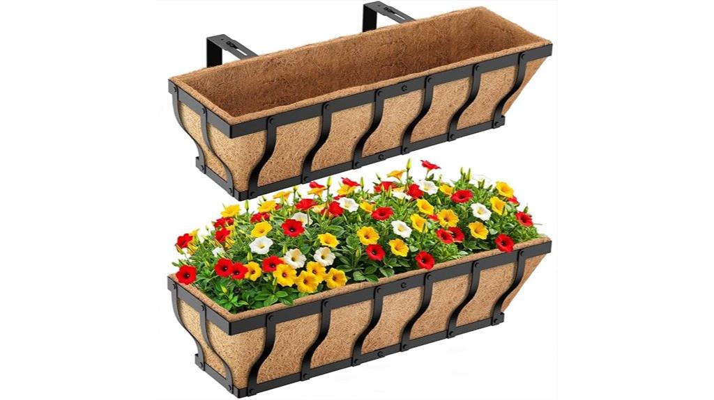durable adjustable balcony planters