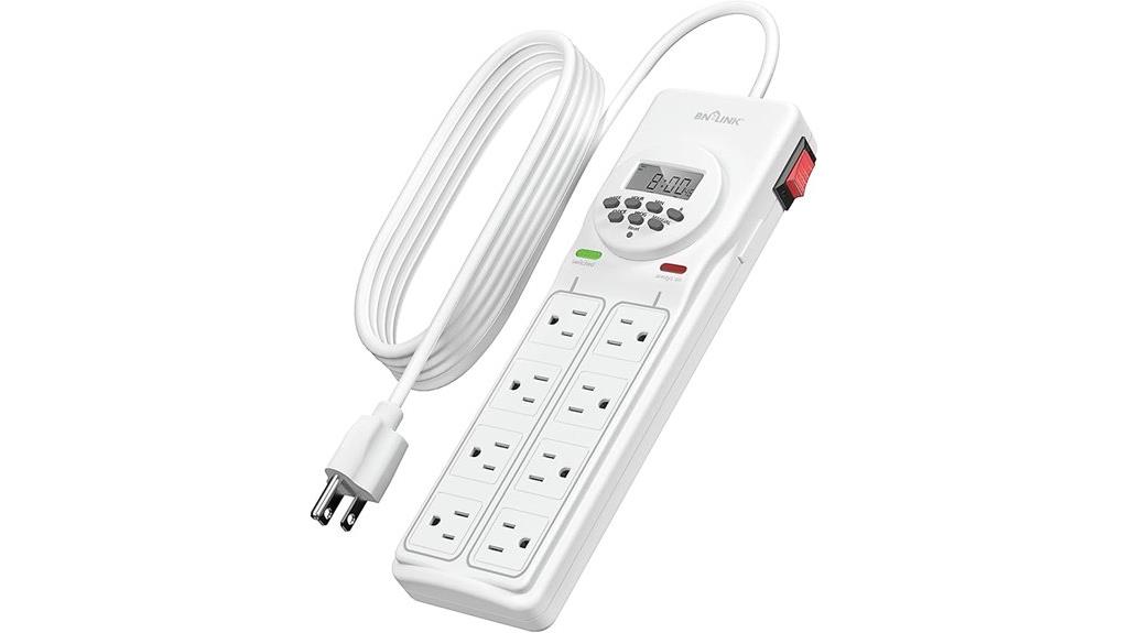 eight outlet digital surge protector