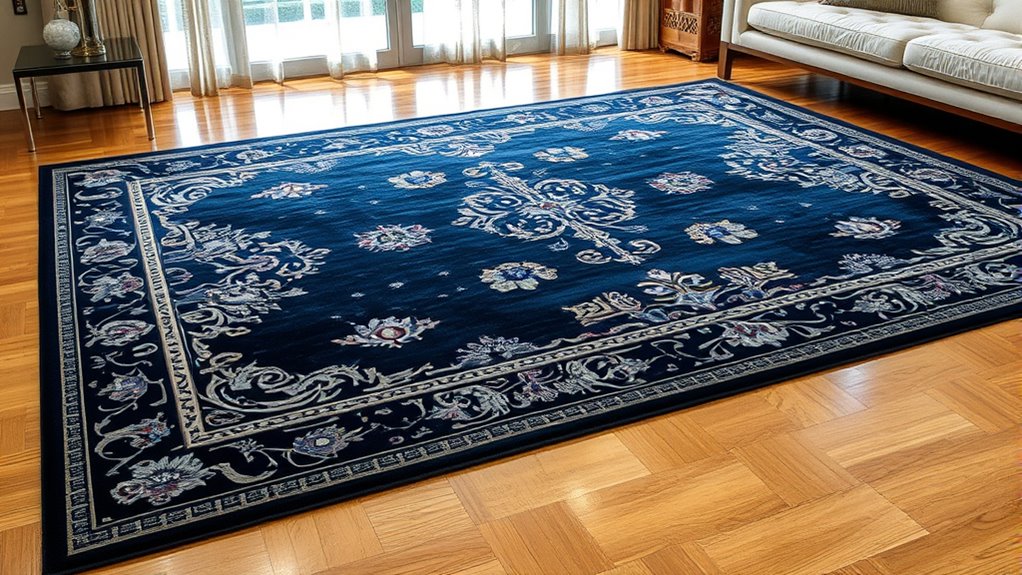 elegant durable navy rugs
