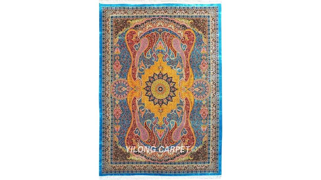 elegant floral silk rug