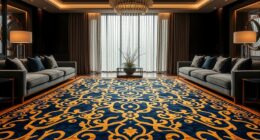 elegant geometric silk rugs