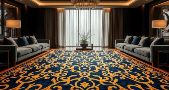 elegant geometric silk rugs