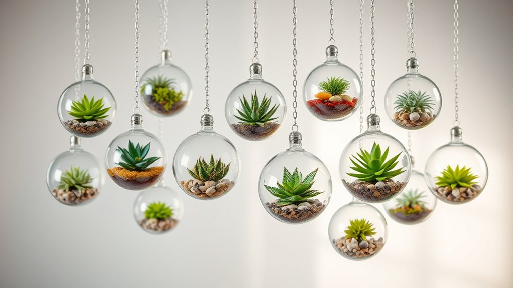 elegant glass globe terrariums