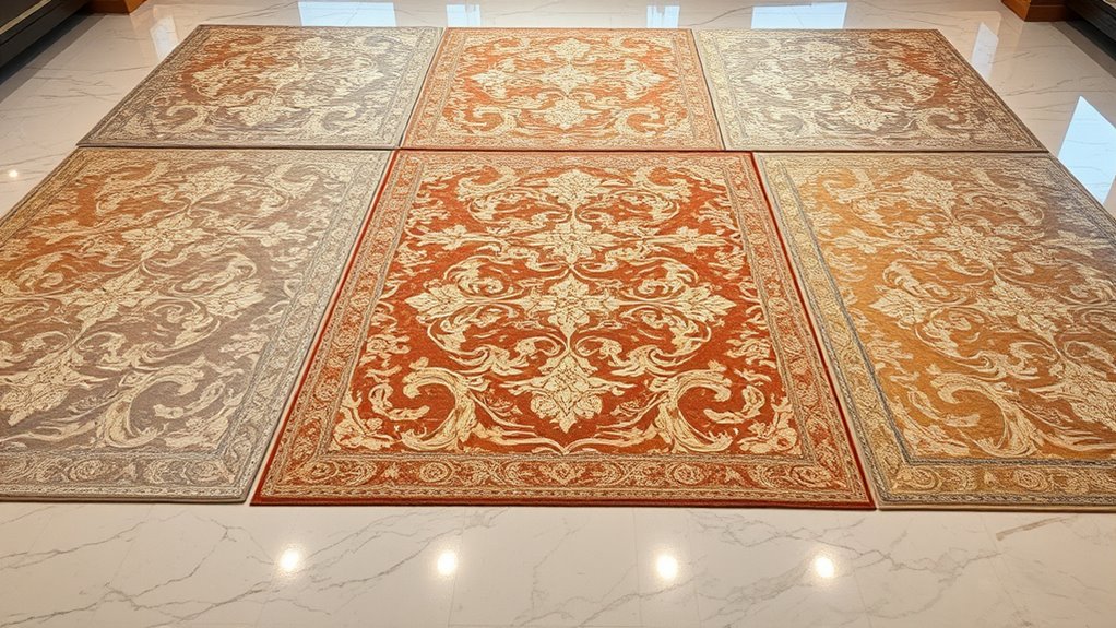 elegant metallic silk rugs