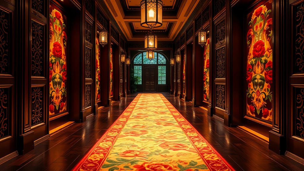 elegant palace hallway runners