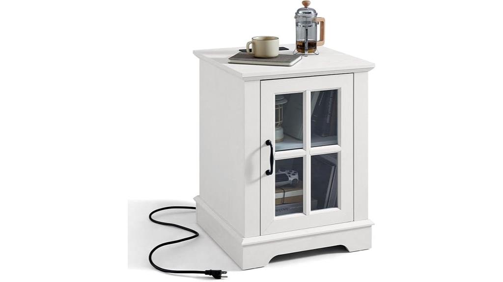end table with charging station