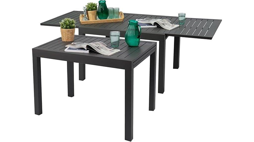expandable patio dining table