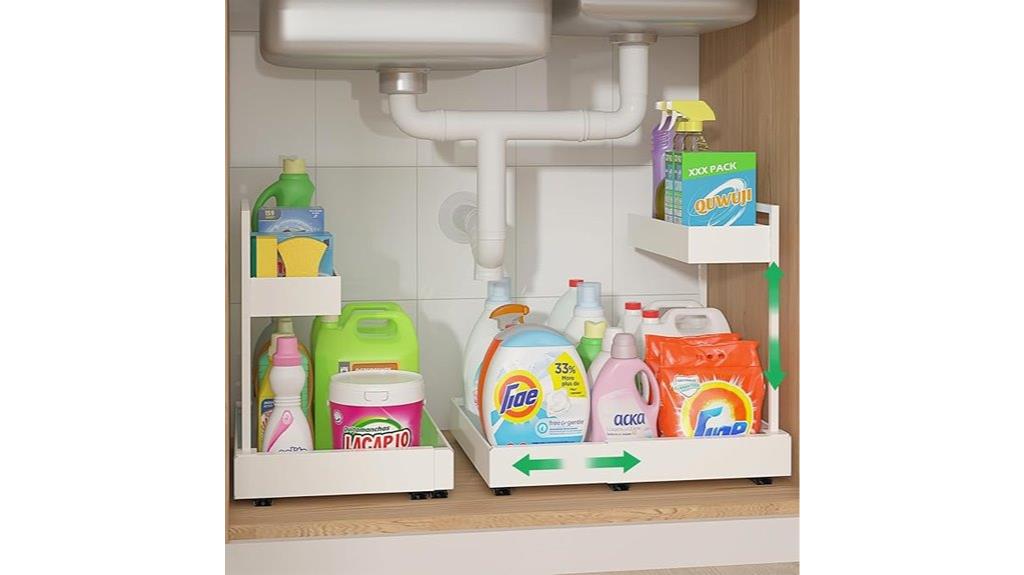 expandable under sink organizer