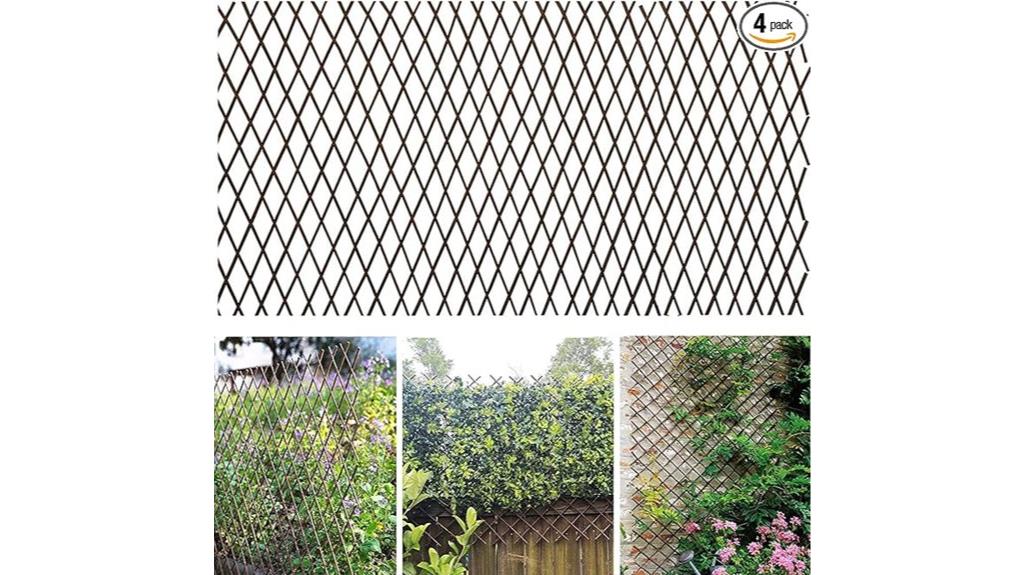expandable willow lattice fence