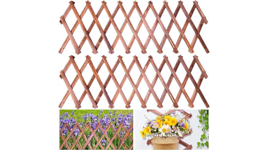 expandable wooden garden fence