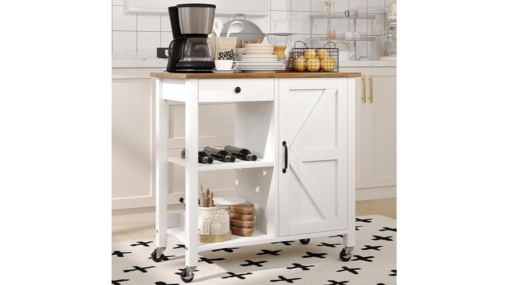farmhouse style kitchen cart