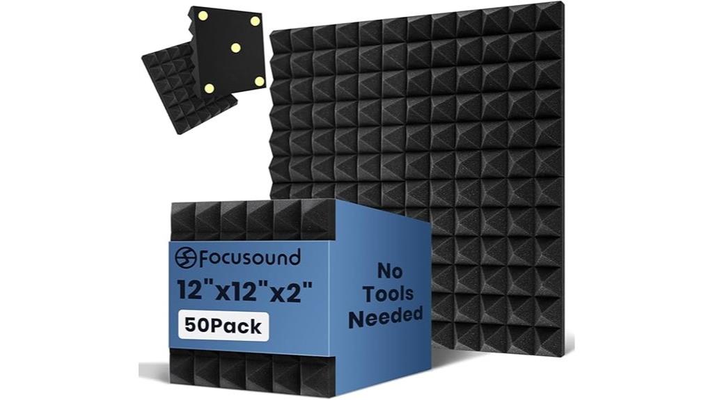 fifty 2x12x12 acoustic panels