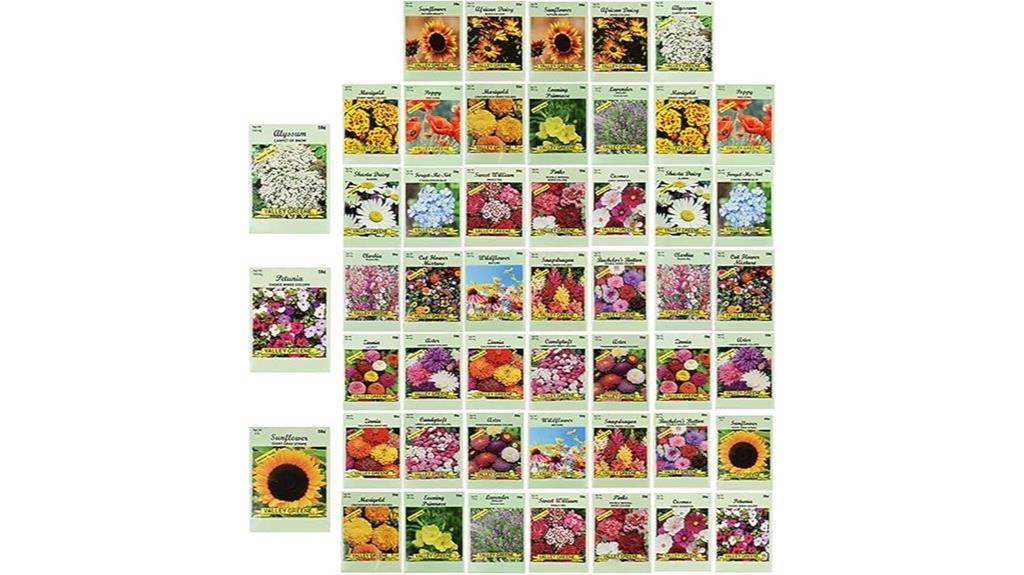 fifty mixed flower seed packs