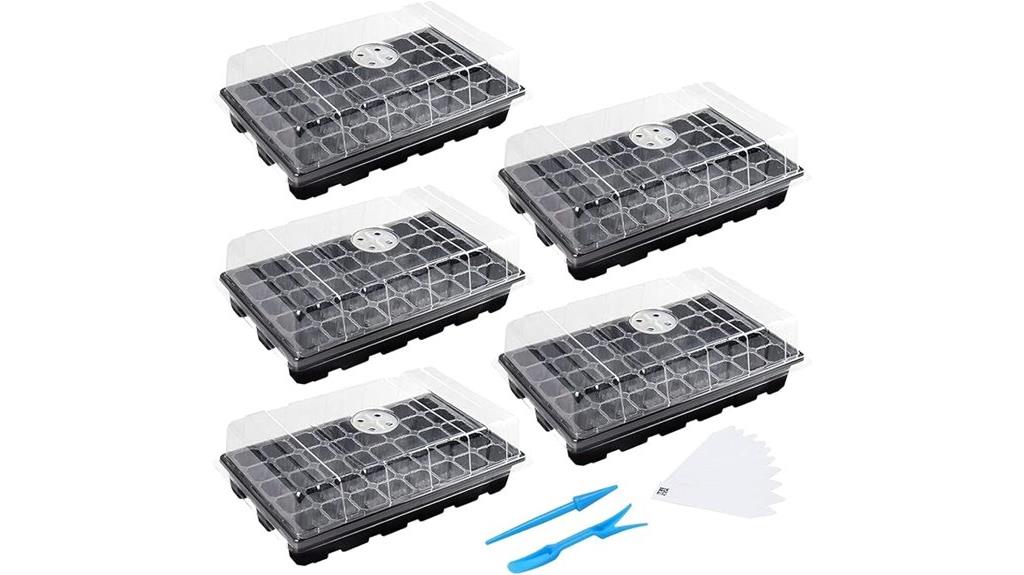 five pack seedling trays