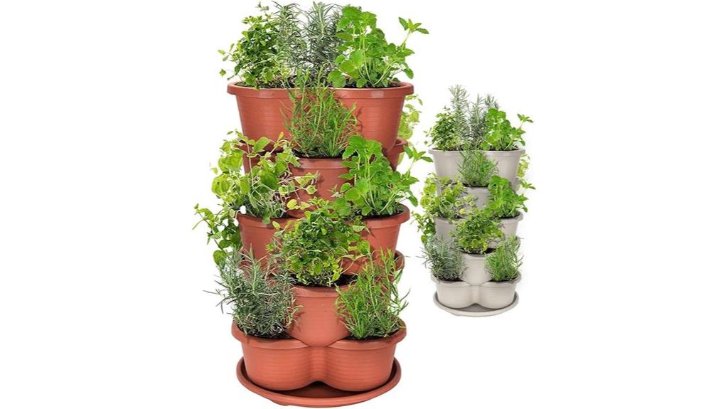 five tier terracotta garden
