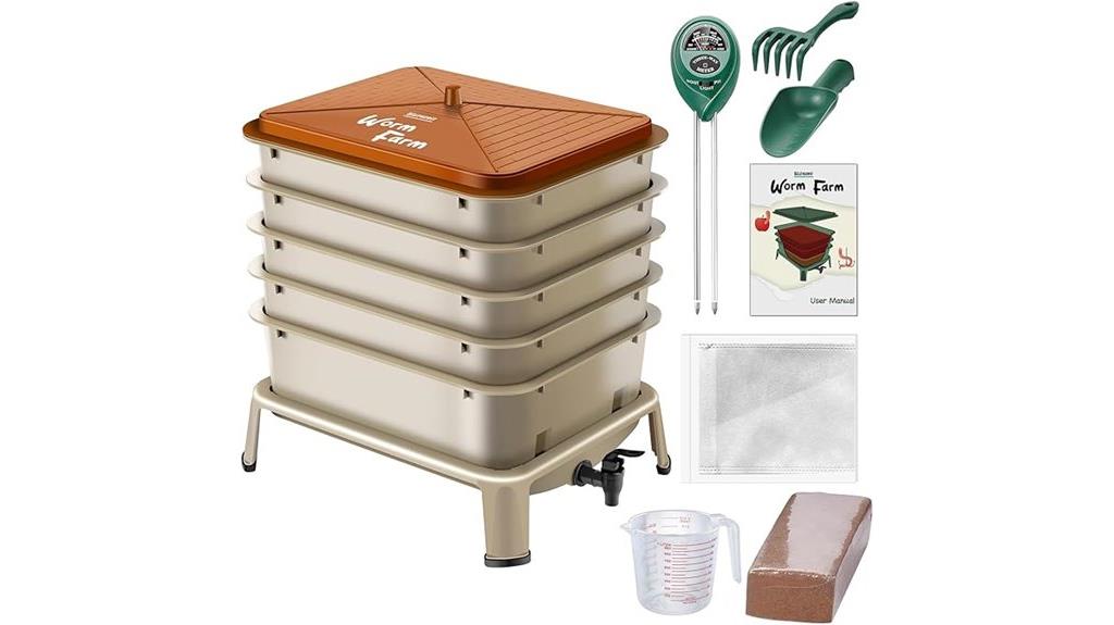 five tray worm compost bin