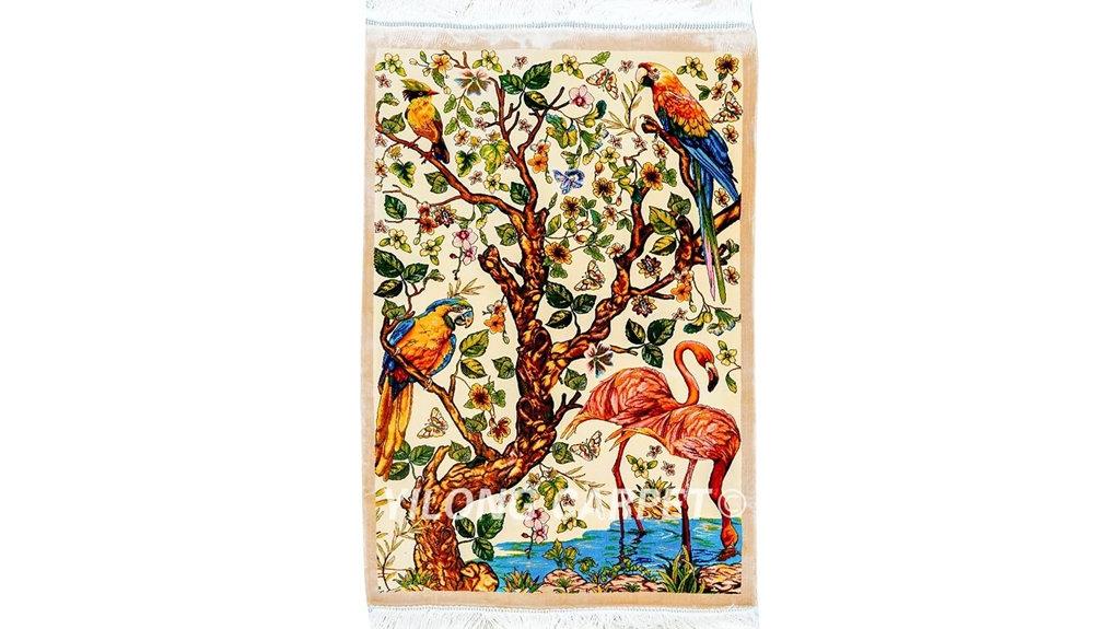 floral silk area rug