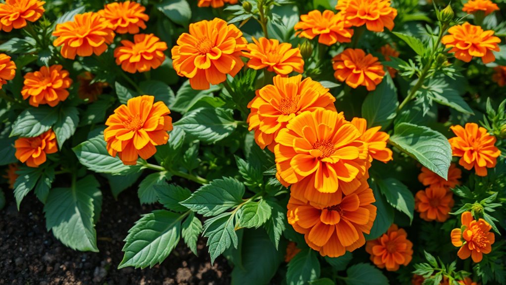flowers guarding vegetable crops
