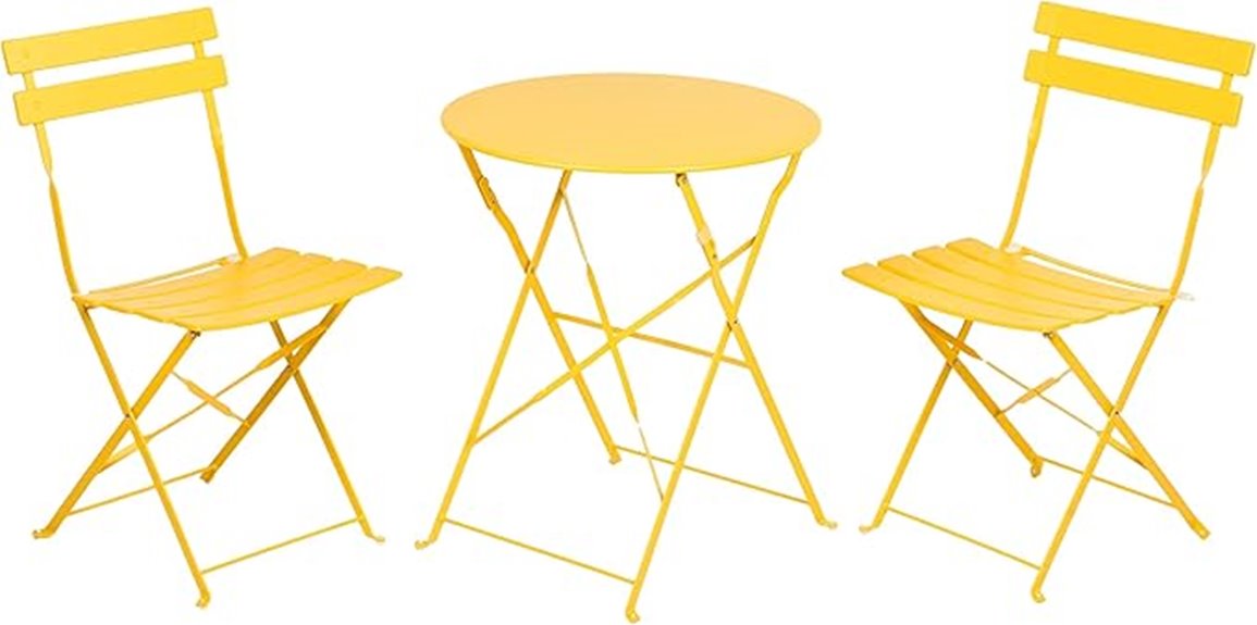 folding outdoor patio set