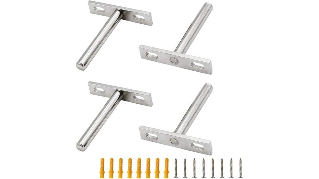 four inch floating shelf brackets