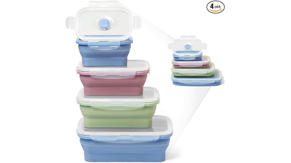 four piece collapsible containers