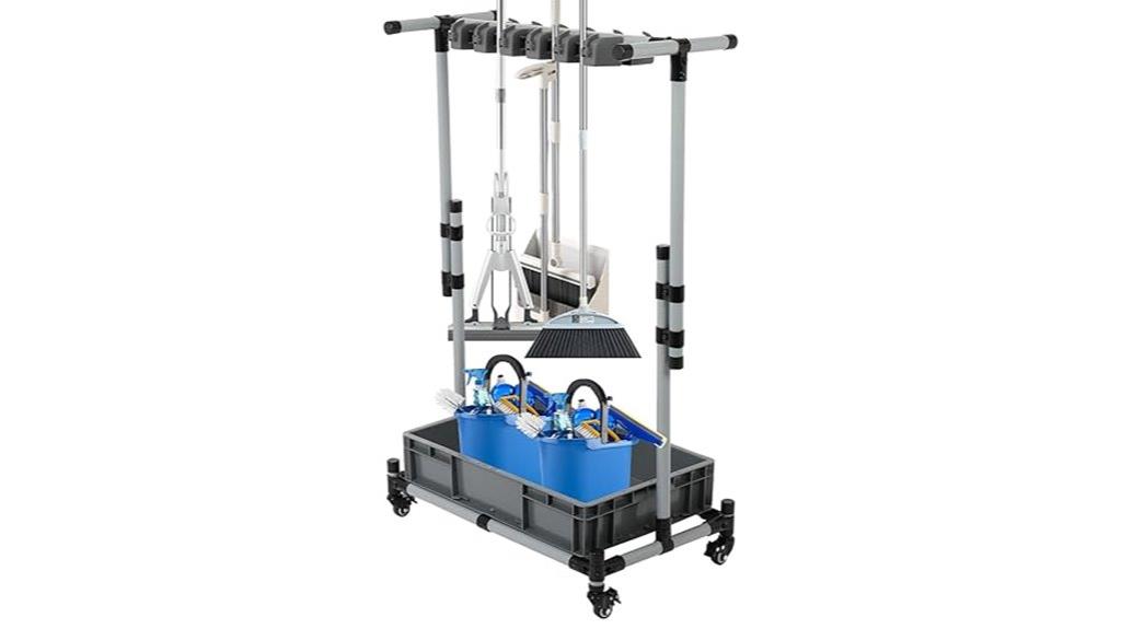 freestanding cleaning tool organizer
