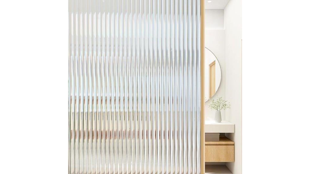 frosted reeded glass cling