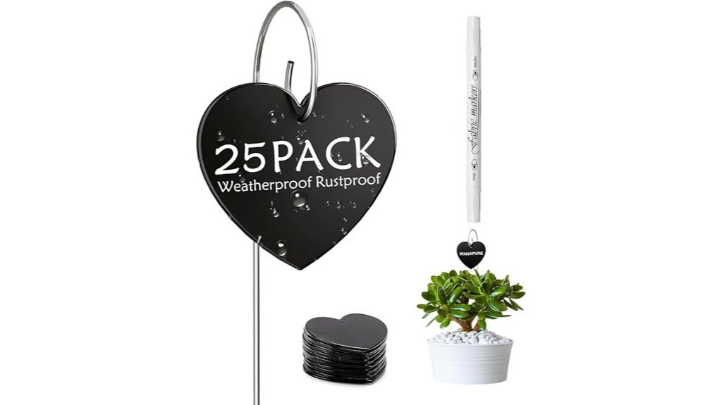 garden markers with pen