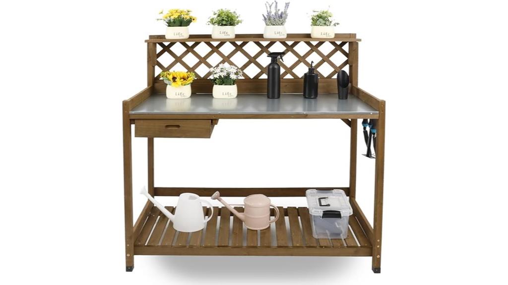 garden potting bench