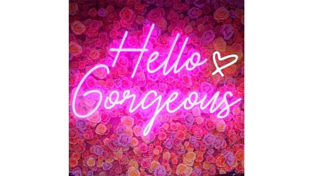 gorgeous dimmable neon sign