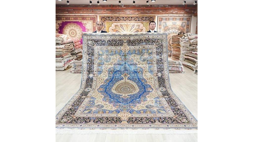 handmade silk rug 7x10