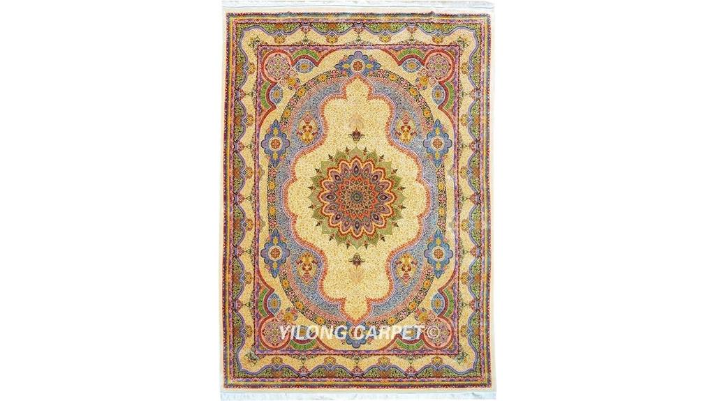 handmade silk rug 8 2x11 48