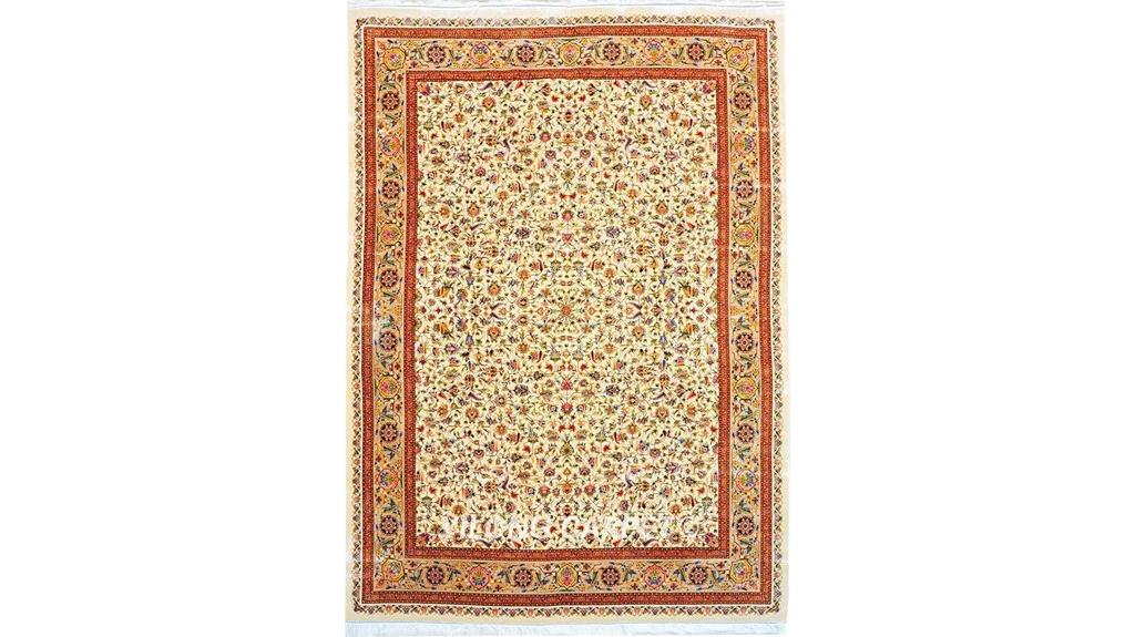 handmade silk rug dimensions