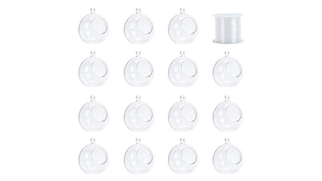 hanging candle holders fishing line