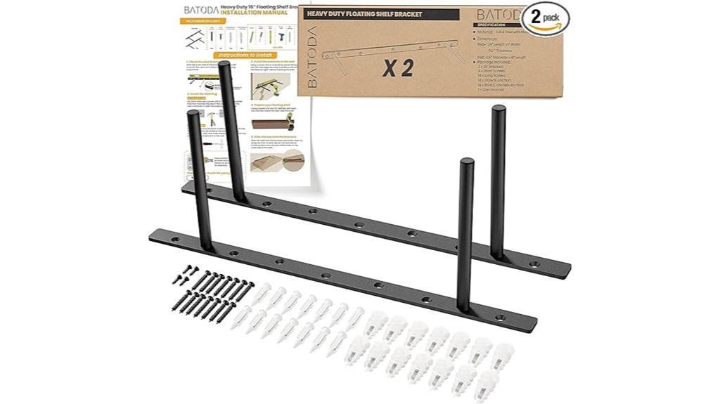 heavy duty floating shelf brackets