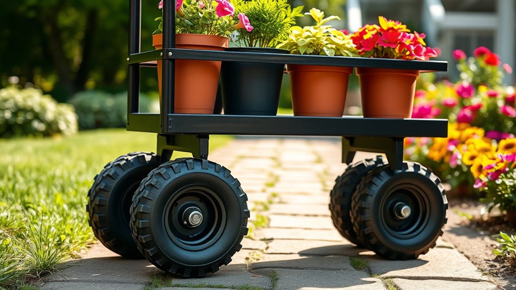 heavy duty plant caddy features