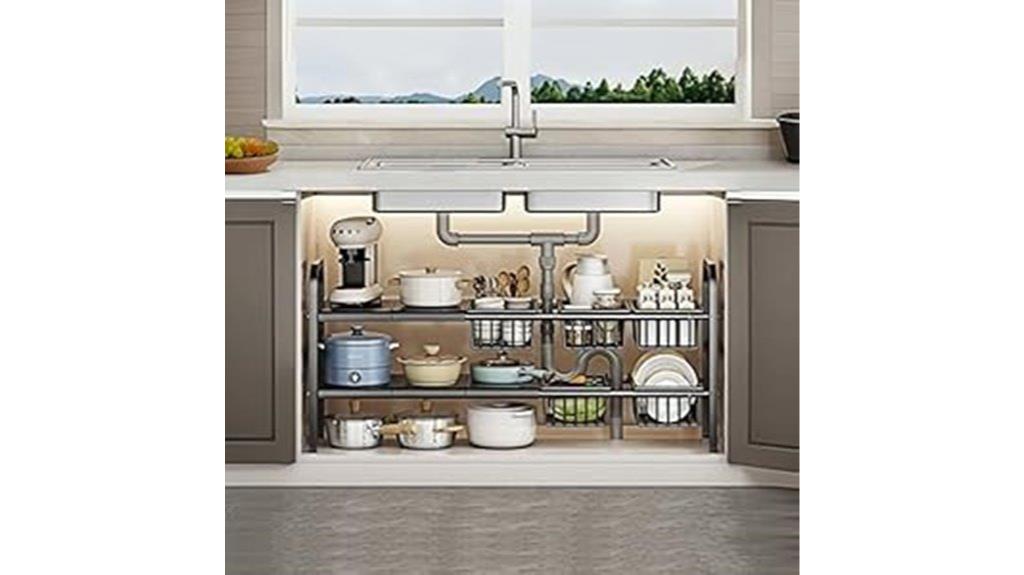 heavy duty under sink shelving